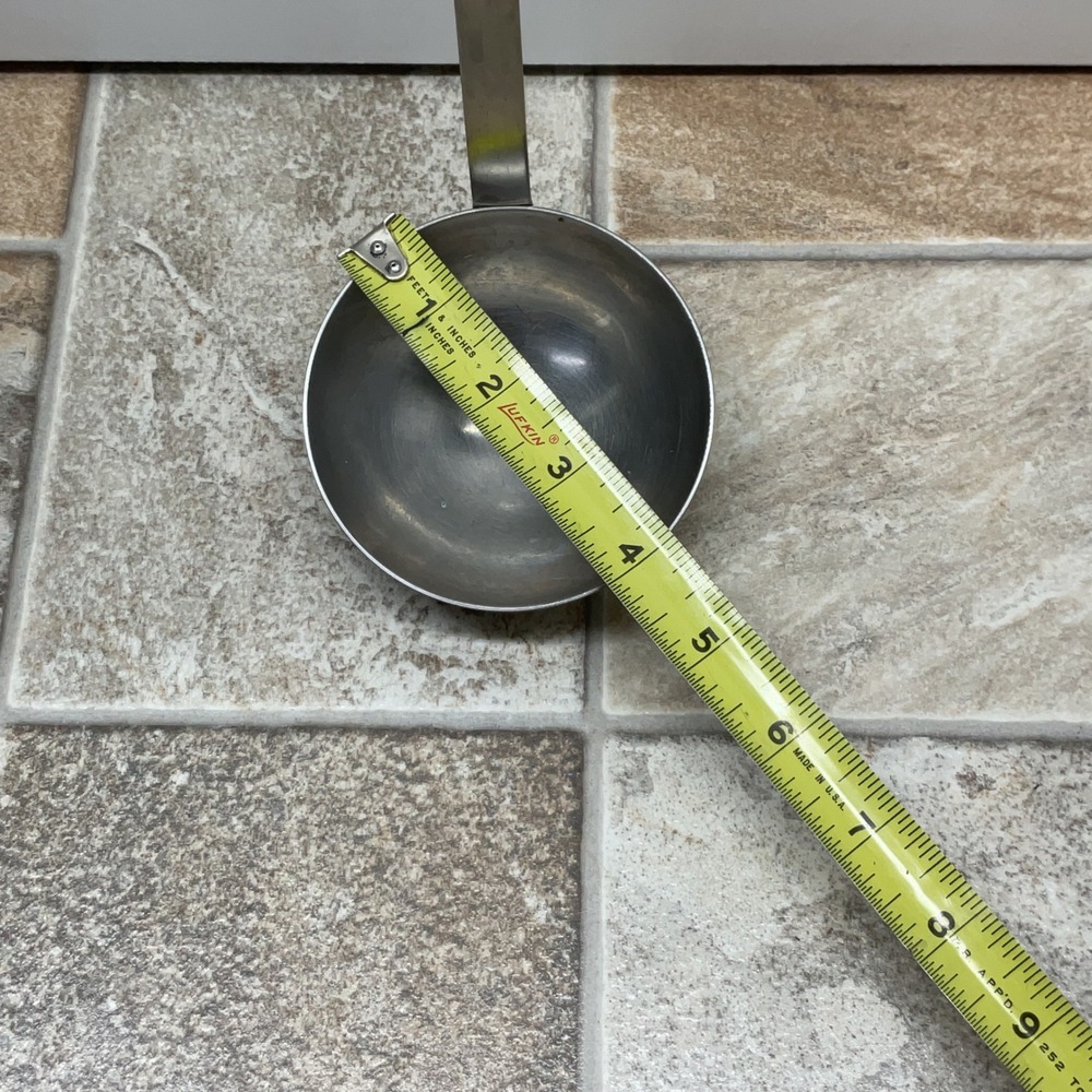 Stainless Steel Soup Ladle with Hooked Handle 12.5 Inch Long Silver Utensil
